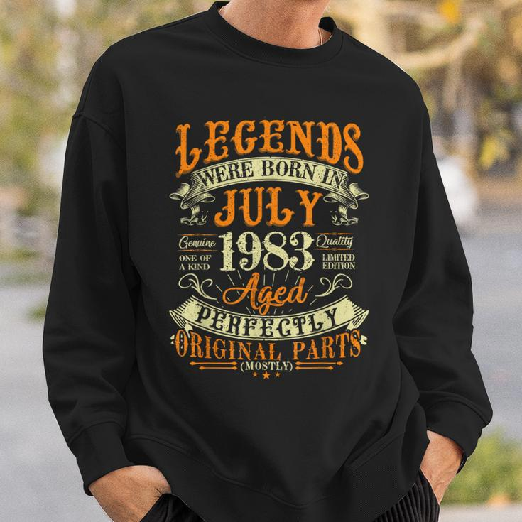 40Th Birthday Gift 40 Years Old Legends Born In July 1983 Sweatshirt Gifts for Him