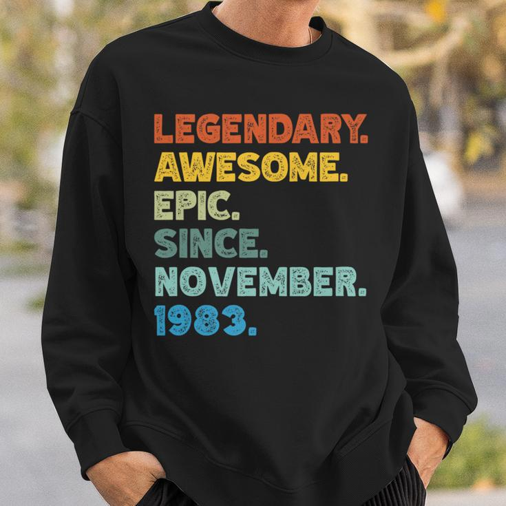 40Th Birthday Legendary Awesome Epic Since November 1983 Sweatshirt Gifts for Him
