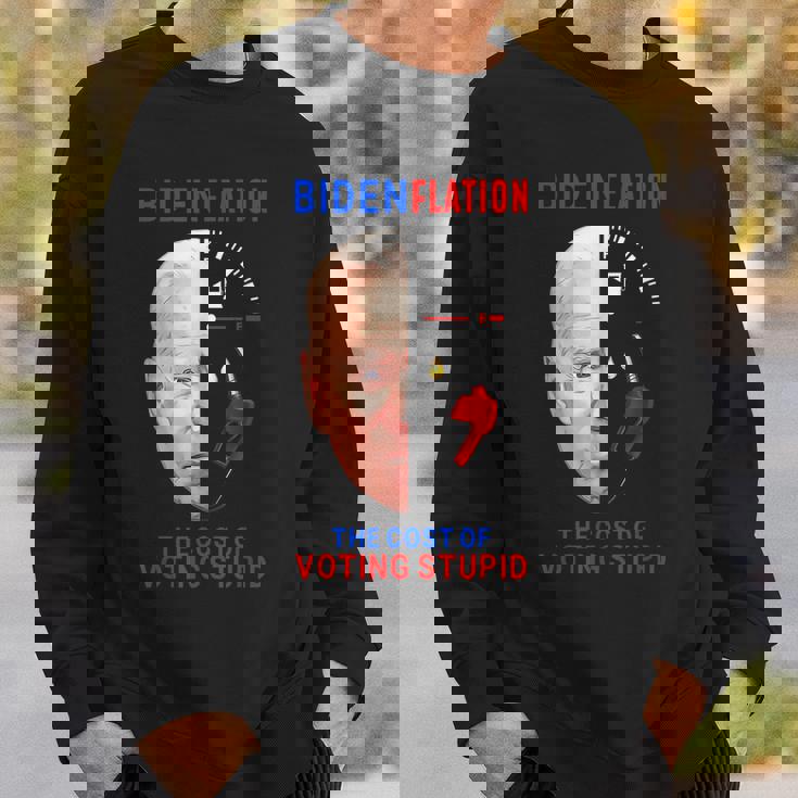 4Th July Bidenflation The Cost Of Voting Stupid Inflation Sweatshirt Gifts for Him