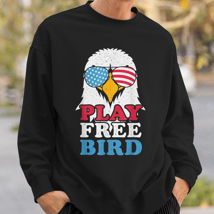 4Th Of July American Flag Bald Eagle Mullet Play Free Bird Sweatshirt Gifts for Him