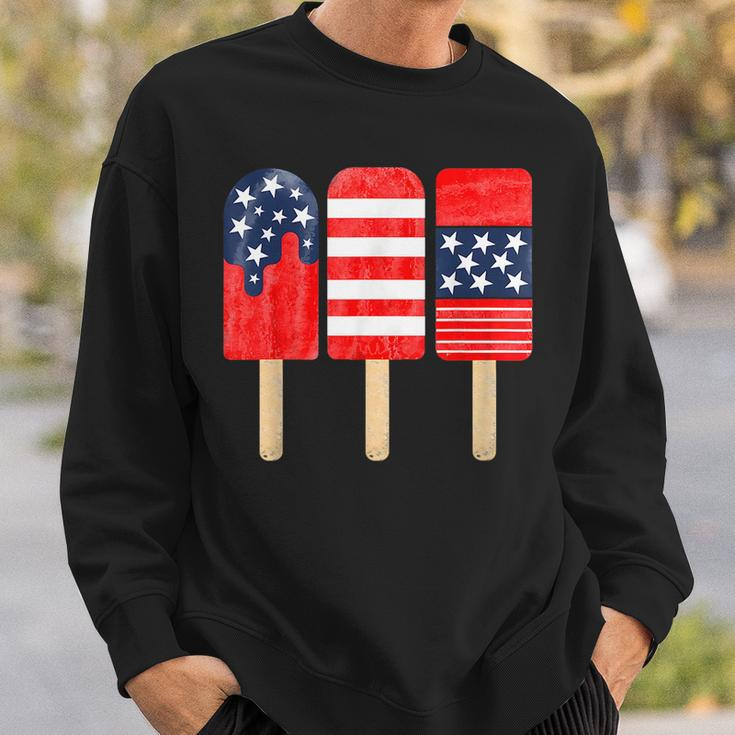 4Th Of July Popsicle Red White Blue American Flag Patriotic Sweatshirt Gifts for Him