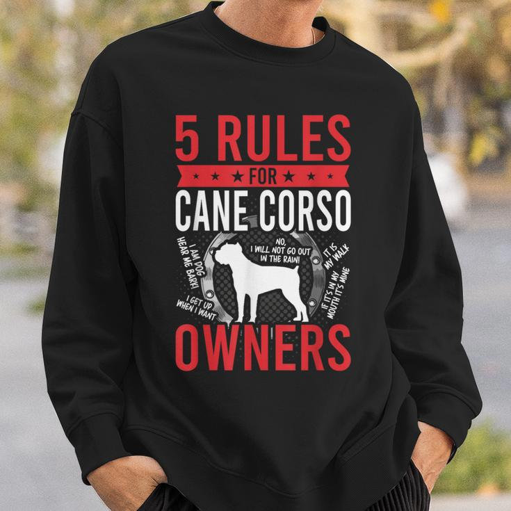 5 Rules For Cane Corso Dog Lover Sweatshirt Gifts for Him