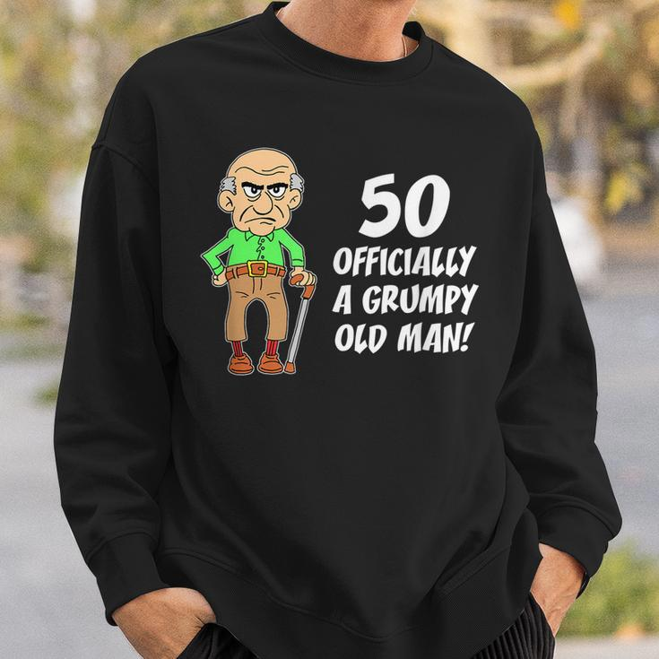 50 Officially Grumpy Old Man Over The Hill Funny Gift For Mens Sweatshirt Gifts for Him