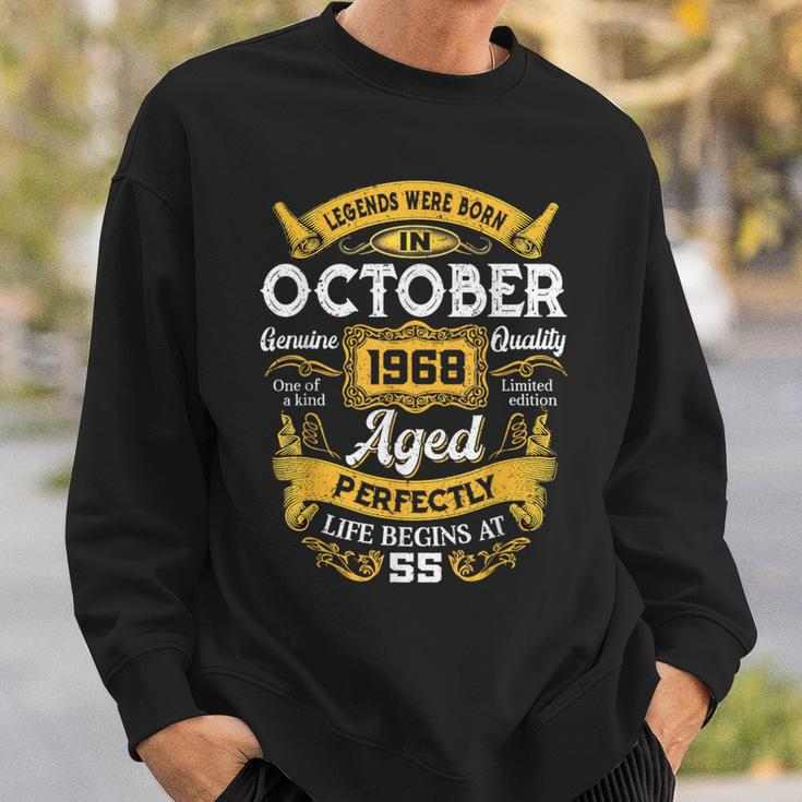 55 Years Old Legends Born In October 1968 55Th Birthday Sweatshirt Gifts for Him