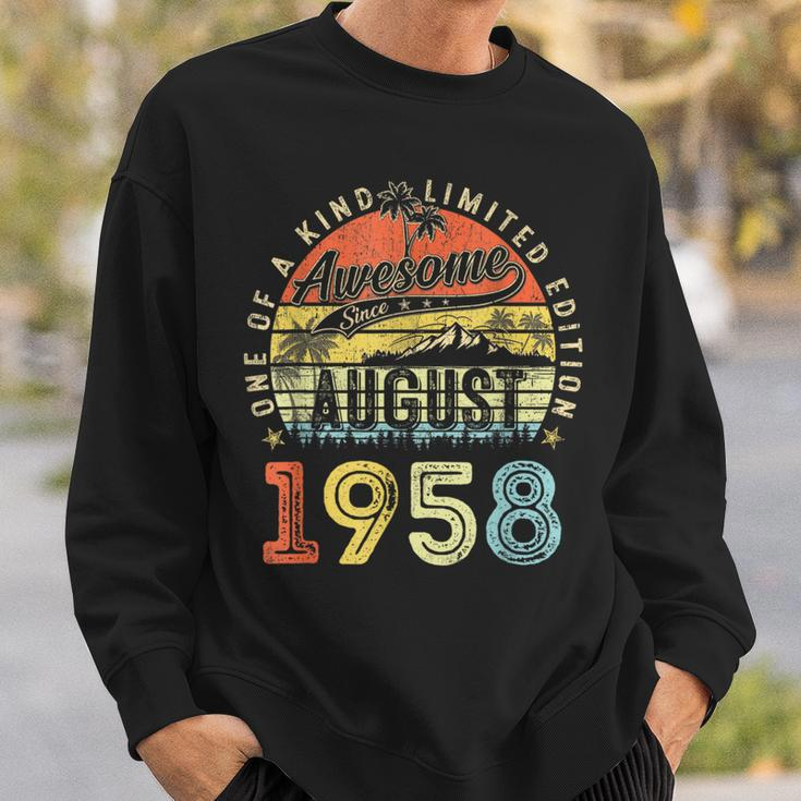 65 Year Old Awesome Since August 1958 65Th Birthday Sweatshirt Gifts for Him