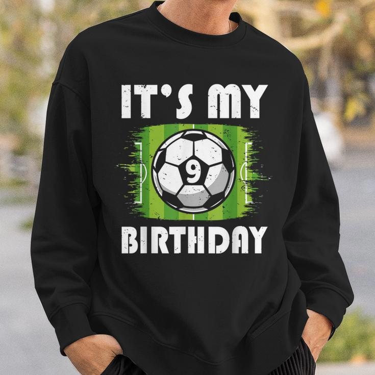 9 Years Old Kids Soccer Player 9Th Birthday Boy Sweatshirt Gifts for Him