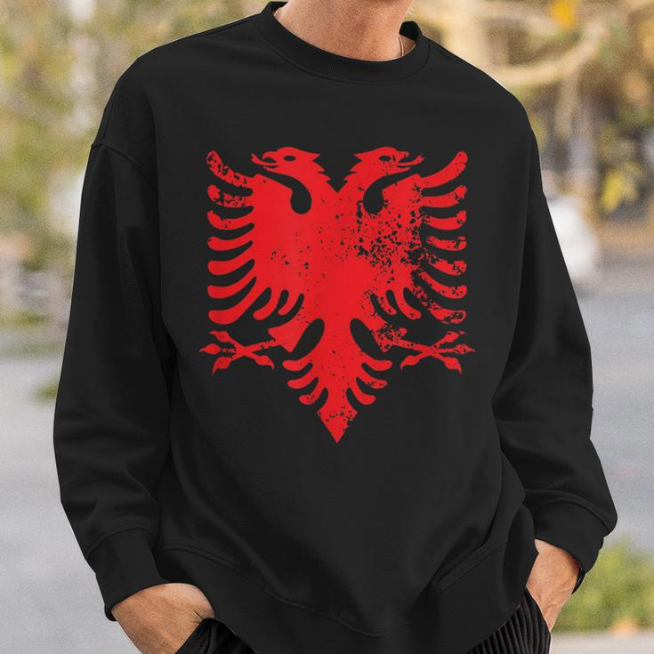Albanian Flag Double Headed Eagle Albania Flag Sweatshirt Gifts for Him