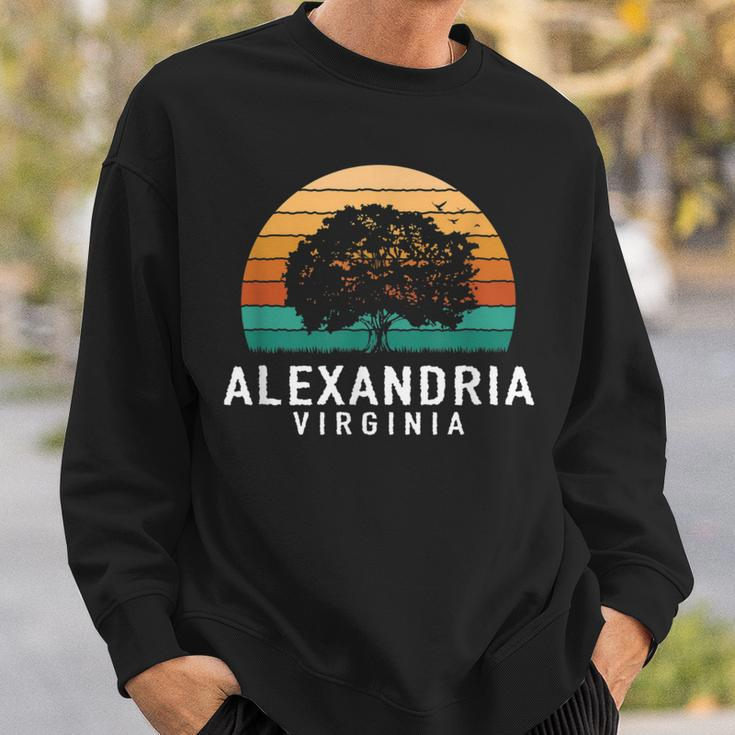 Alexandria Vintage Sunset Virginia Souvenir Sweatshirt Gifts for Him