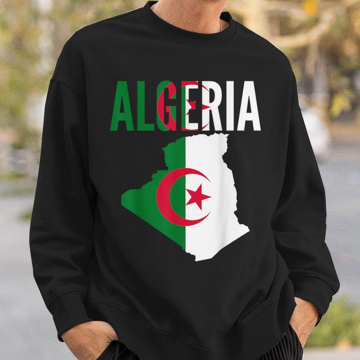 Algerian Algeria Country Map Flag Sweatshirt Gifts for Him