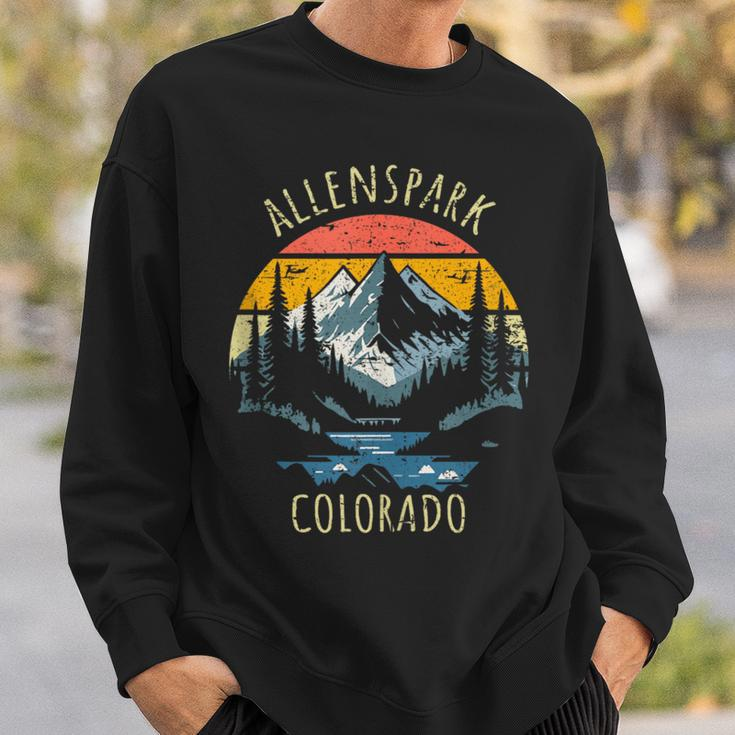 Allenspark Colorado Usa Retro Mountain Vintage Style Sweatshirt Gifts for Him