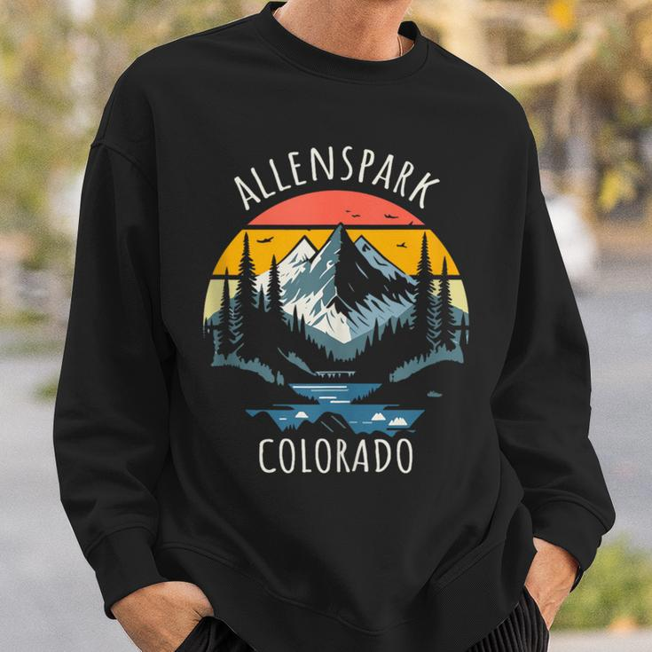 Allenspark Colorado Usa Retro Style Mountain Sweatshirt Gifts for Him