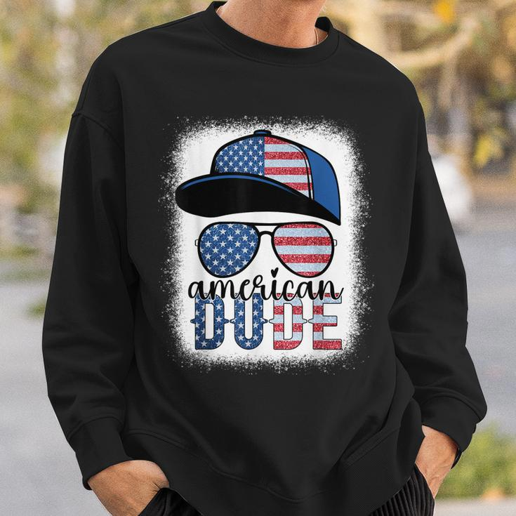 American Dude 4Th Of July Usa Flag Glasses American Family Sweatshirt Gifts for Him