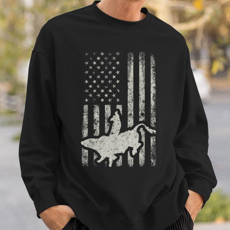American Flag Bull Riding Cowboy Gift For Men Rodeo Rodeo Funny Gifts Sweatshirt Gifts for Him