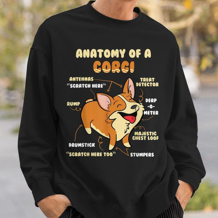 Anatomy Of A Corgi Pet Dog Lover Sweatshirt Gifts for Him