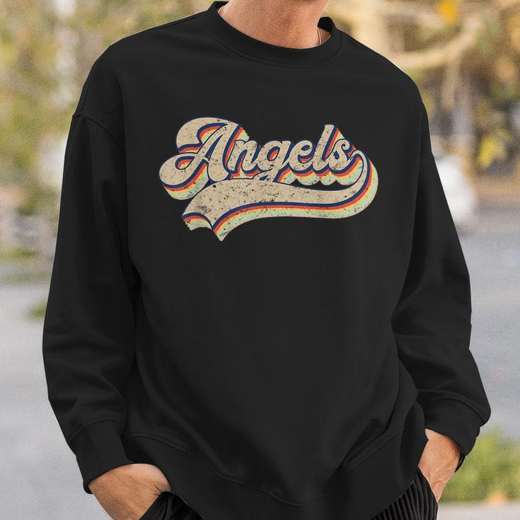 Angels Name Vintage Retro Baseball Lovers Baseball Fans Baseball Funny Gifts Sweatshirt Gifts for Him