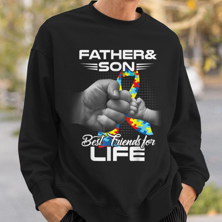 Autism Dad Father And Son Best Friends For Life Autism Sweatshirt Gifts for Him