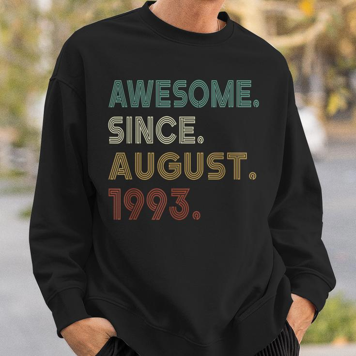 Awesome Since August 1993 30Th Birthday 30 Years Old Sweatshirt Gifts for Him