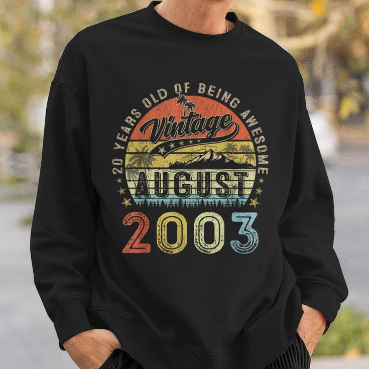 Awesome Since August 2003 Vintage 20Th Birthday Sweatshirt Gifts for Him