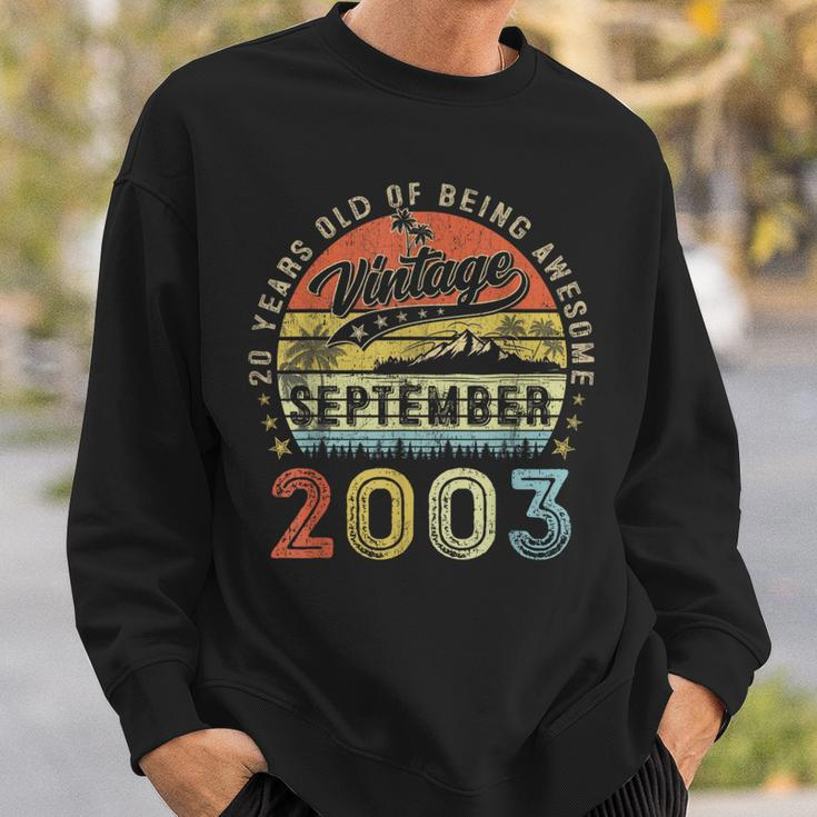 Awesome Since September 2003 Vintage 20Th Birthday Sweatshirt Gifts for Him