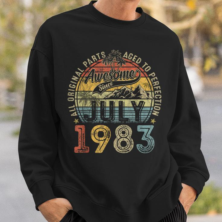 Awesome Since July 1983 Vintage Gifts Men 40Th Birthday 40Th Birthday Funny Gifts Sweatshirt Gifts for Him