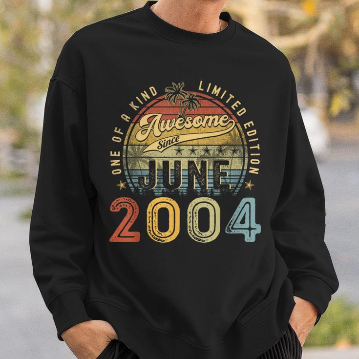 Awesome Since June 2004 Vintage 19Th Birthday Party Retro Sweatshirt Gifts for Him