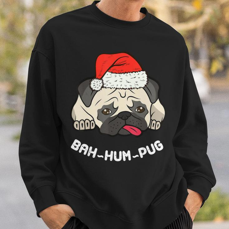Bah Hum Pug Cute Funny Puppy Dog Pet Ch Sweatshirt Gifts for Him