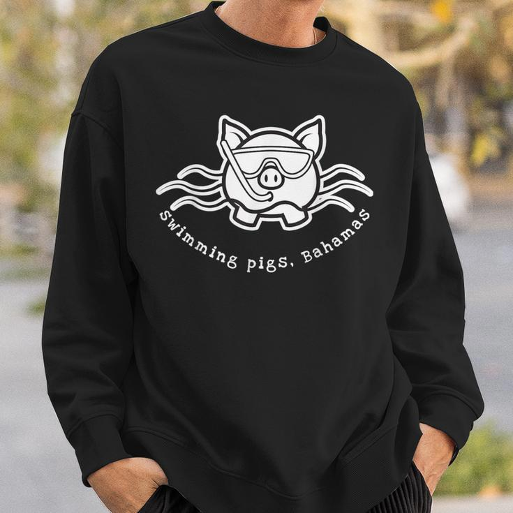 Bahamas Swimming Pig With Mask And Snorkel Sweatshirt Gifts for Him