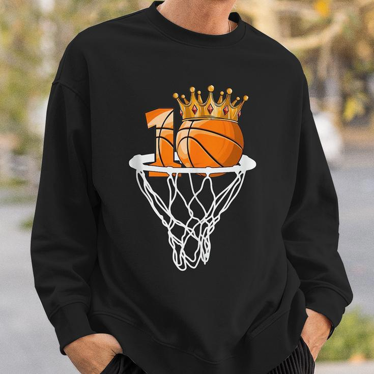 Basketball Happy 10Th Birthday Boy Bball 10 Years Old Basketball Funny Gifts Sweatshirt Gifts for Him