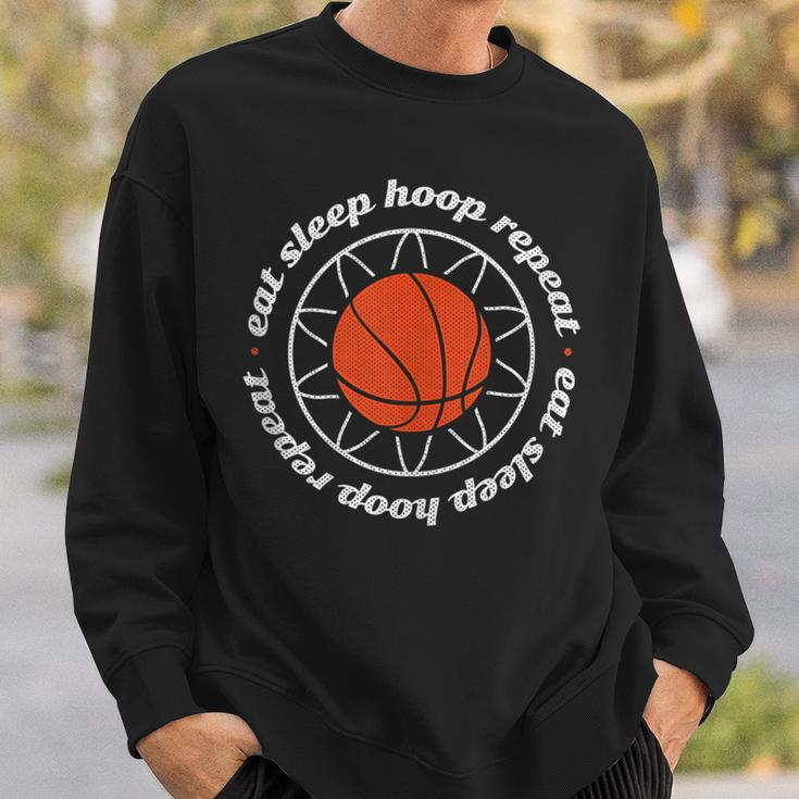 Basketball Motivation - Eat Sleep Hoop Repeat Sweatshirt Gifts for Him