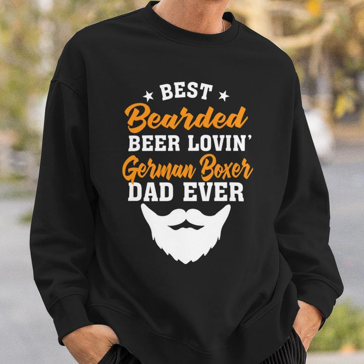 Beer Best Bearded Beer Lovin Rat Terrier Dad Funny Dog Lover Sweatshirt Gifts for Him