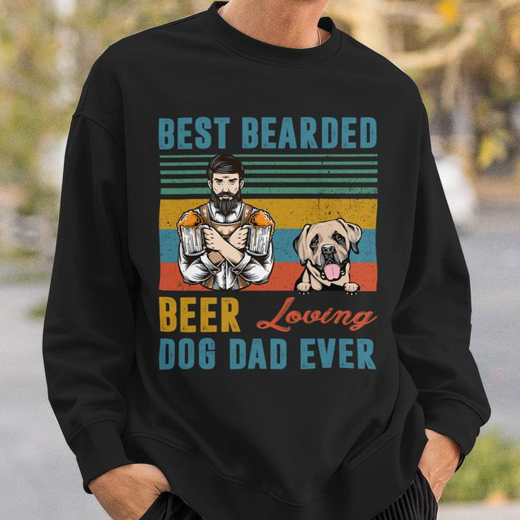 Beer Best Bearded Beer Loving Dog Dad English Mastiff Puppy Lover Sweatshirt Gifts for Him