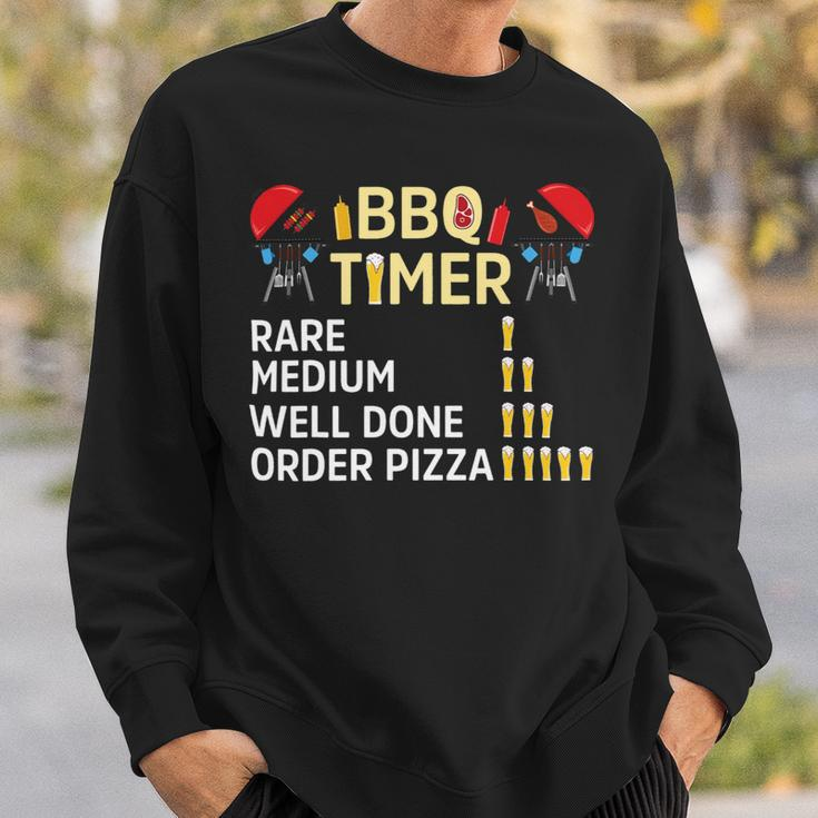 Beer Funny Bbq Timer Barbecue Grill Master Grilling Drinking Beer Sweatshirt Gifts for Him