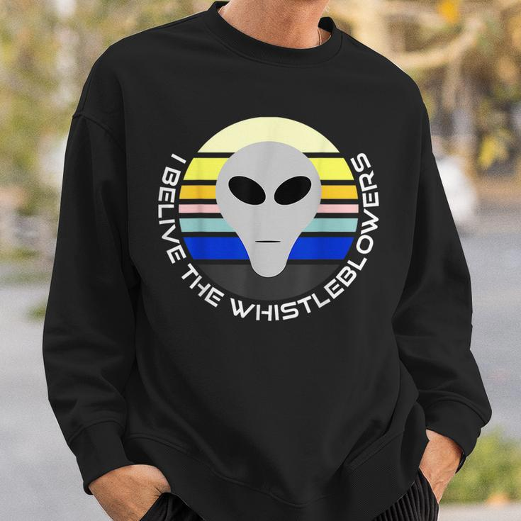 Believe The Whistleblowers Retro Vintage Style Alien Design Believe Funny Gifts Sweatshirt Gifts for Him