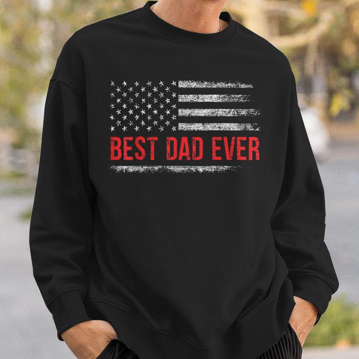 Best Dad Ever Us American Flag Gifts Fathers Day Dad Sweatshirt Gifts for Him