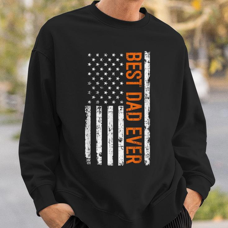 Best Dad Ever With Us American Flag Fathers Day Dad Gift Funny Gifts For Dad Sweatshirt Gifts for Him