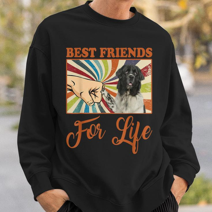 Best Friends For Life Landseer Dog Lover Sweatshirt Gifts for Him