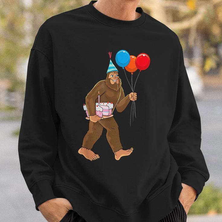 Bigfoot Its My Birthday Party Hat Balloons Boys Sasquatch Sasquatch Funny Gifts Sweatshirt Gifts for Him
