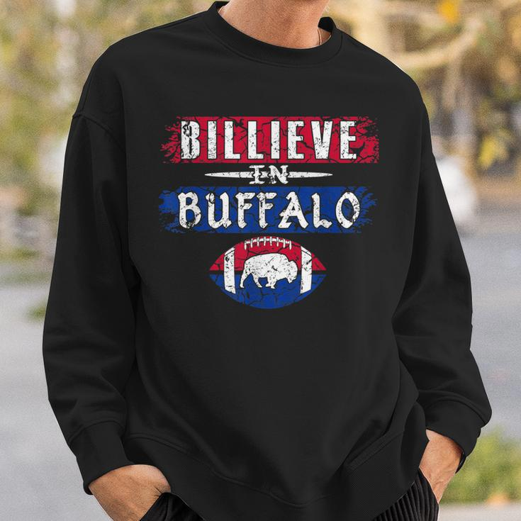 Billieve In Buffalo Vintage Football Sweatshirt Gifts for Him