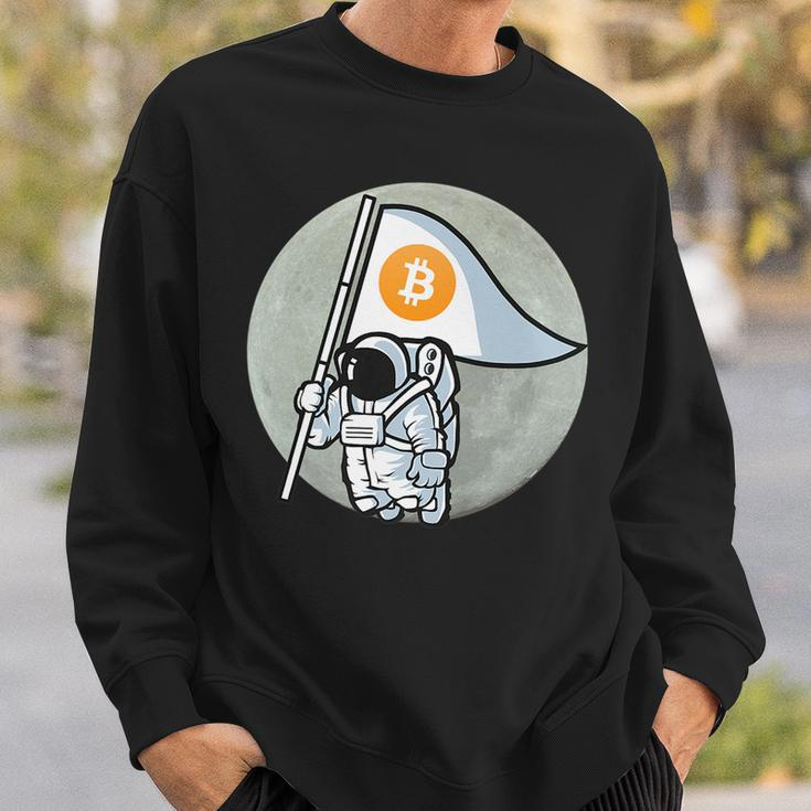 Bitcoin Cryptocurrency Astronaut Future Funny Moon Moon Funny Gifts Sweatshirt Gifts for Him