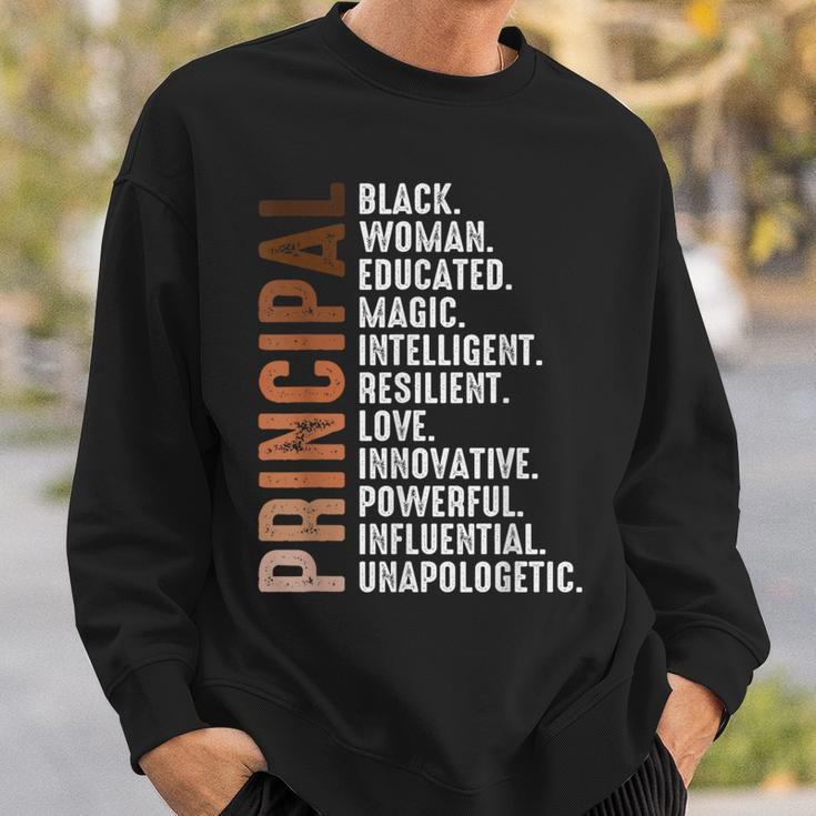 Black Educated Principal History Month Melanin Proud African Sweatshirt Gifts for Him