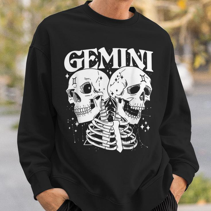 Blackcraft Zodiac Signs Gemini Skull Magical Witch Earth Sweatshirt Gifts for Him