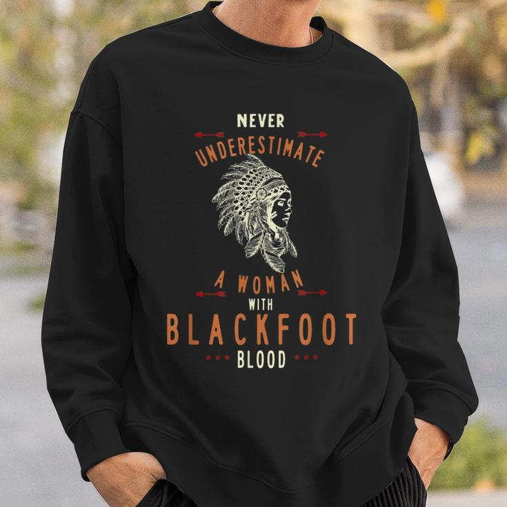 Blackfoot Native American Indian Woman Never Underestimate Native American Funny Gifts Sweatshirt Gifts for Him
