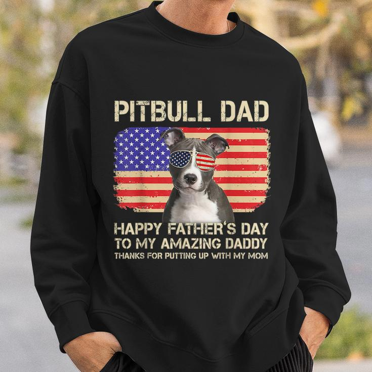 Blue Nose Pitbull Dad Happy Fathers Day To My Amazing Daddy Sweatshirt Gifts for Him