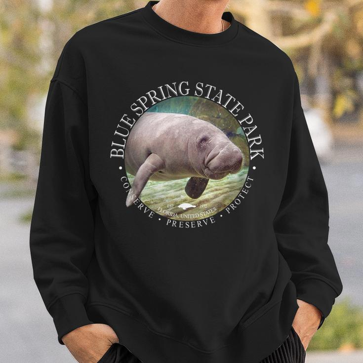 Blue Spring State Park Orange City Florida Mana Sea Cow Sweatshirt Gifts for Him