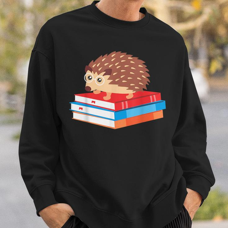 Book Nerd Funny Hedgehog Reading Lover Gift Idea Reading Funny Designs Funny Gifts Sweatshirt Gifts for Him