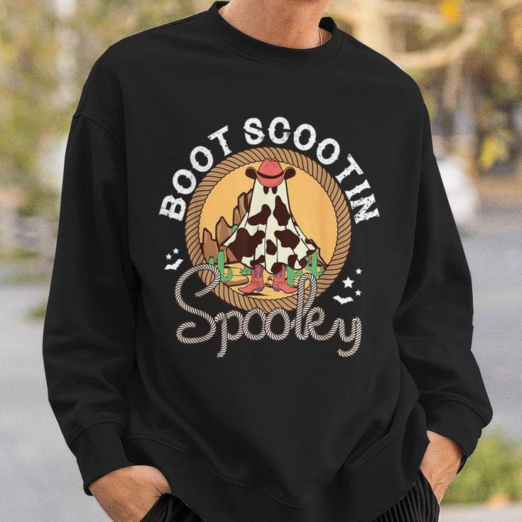 Boot Scootin Spooky Western Halloween Ghost Spooky Season Sweatshirt Gifts for Him