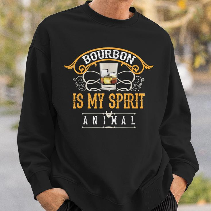 Bourbon Is My Spirit Animal Cool Scotch Lovers Sweatshirt Gifts for Him