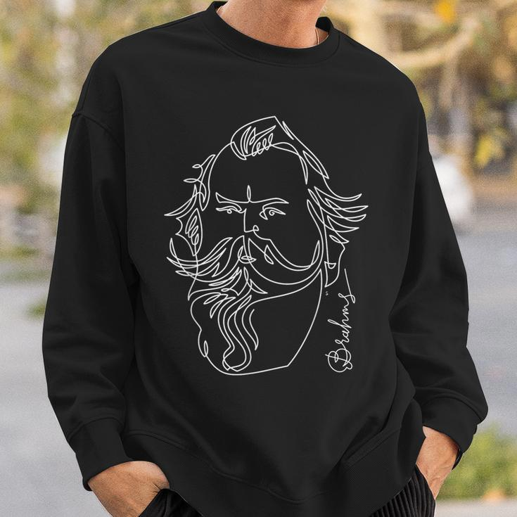 Brahms Great Composers Classical Portrait Sweatshirt Gifts for Him