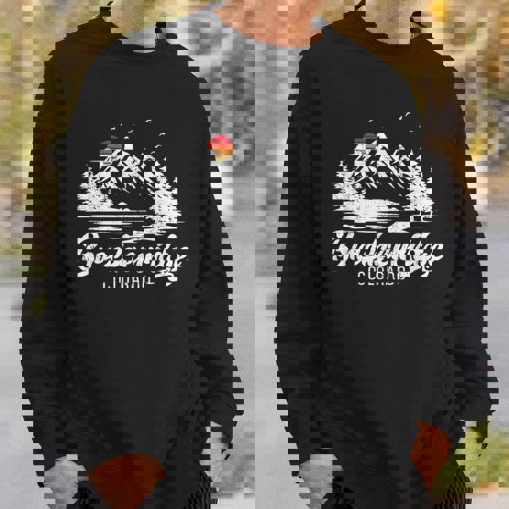 Breckenridge Colorado Vintage Mountain Landscape Sweatshirt Gifts for Him