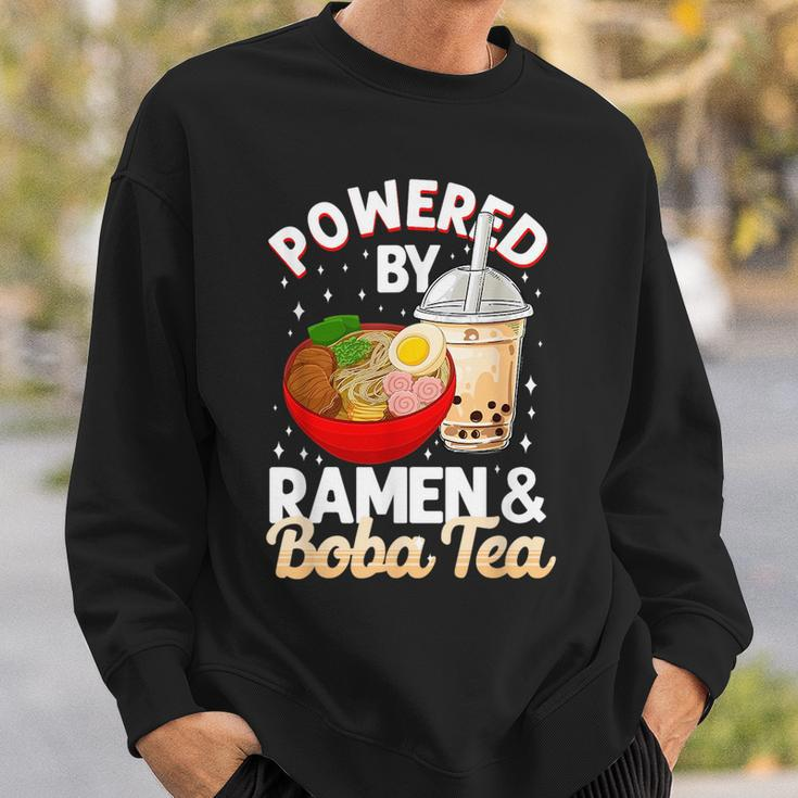 Bubble Powered By Ramen & Boba Tea Noodle Sweatshirt Gifts for Him